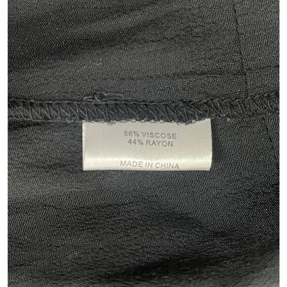 1st Sight Black Boho Off-The-Shoulder Tiered Mini Dress Lace Trim Size Small - Picture 7 of 7